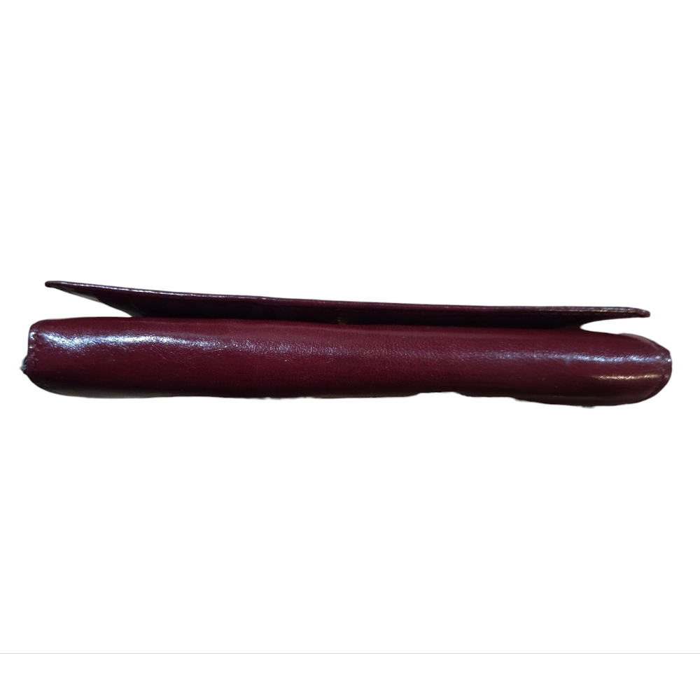 Lee Sands - Genuine Water Buffalo Leather Quality Burgundy Wallet w/Key Chain - Picture 12 of 13